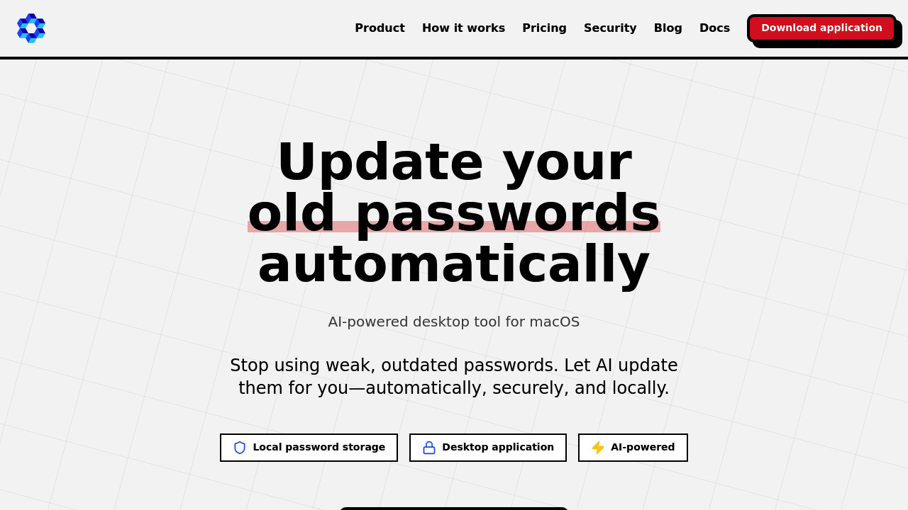 The Password App screenshot