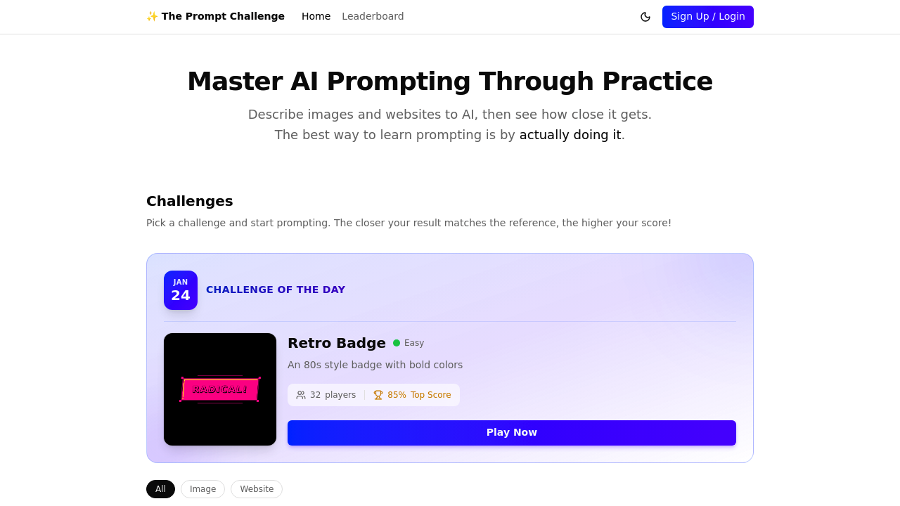 The Prompt Challenge screenshot