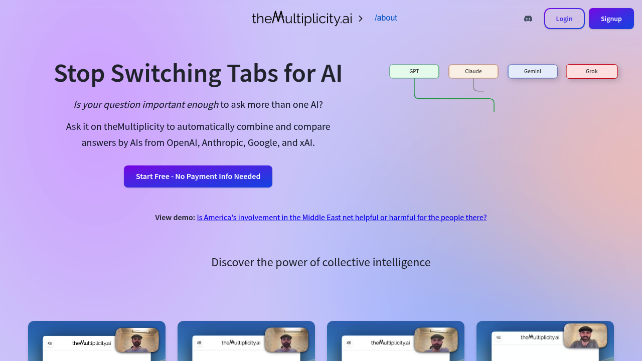 theMultiplicity.ai screenshot