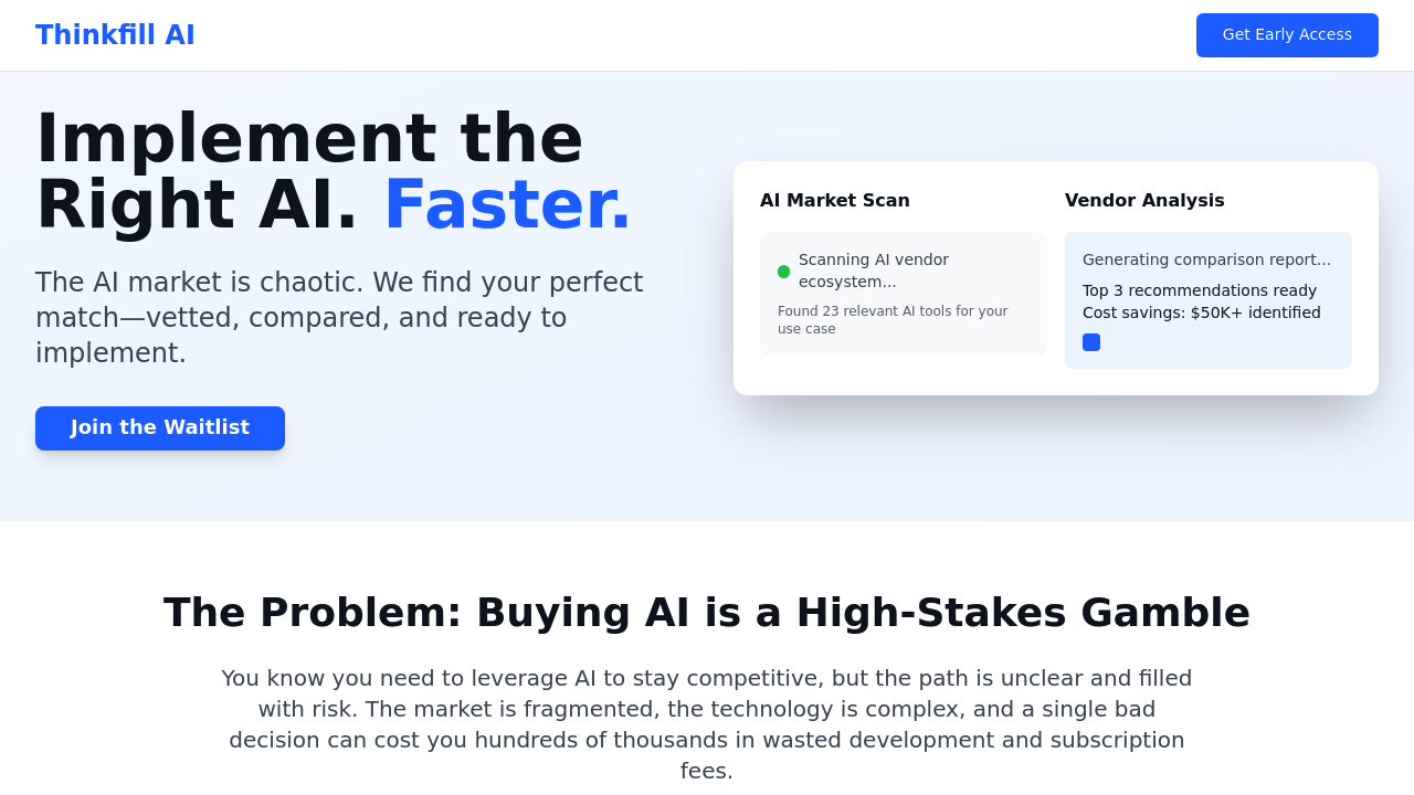 Thinkfill AI – AI Procurement Platform screenshot
