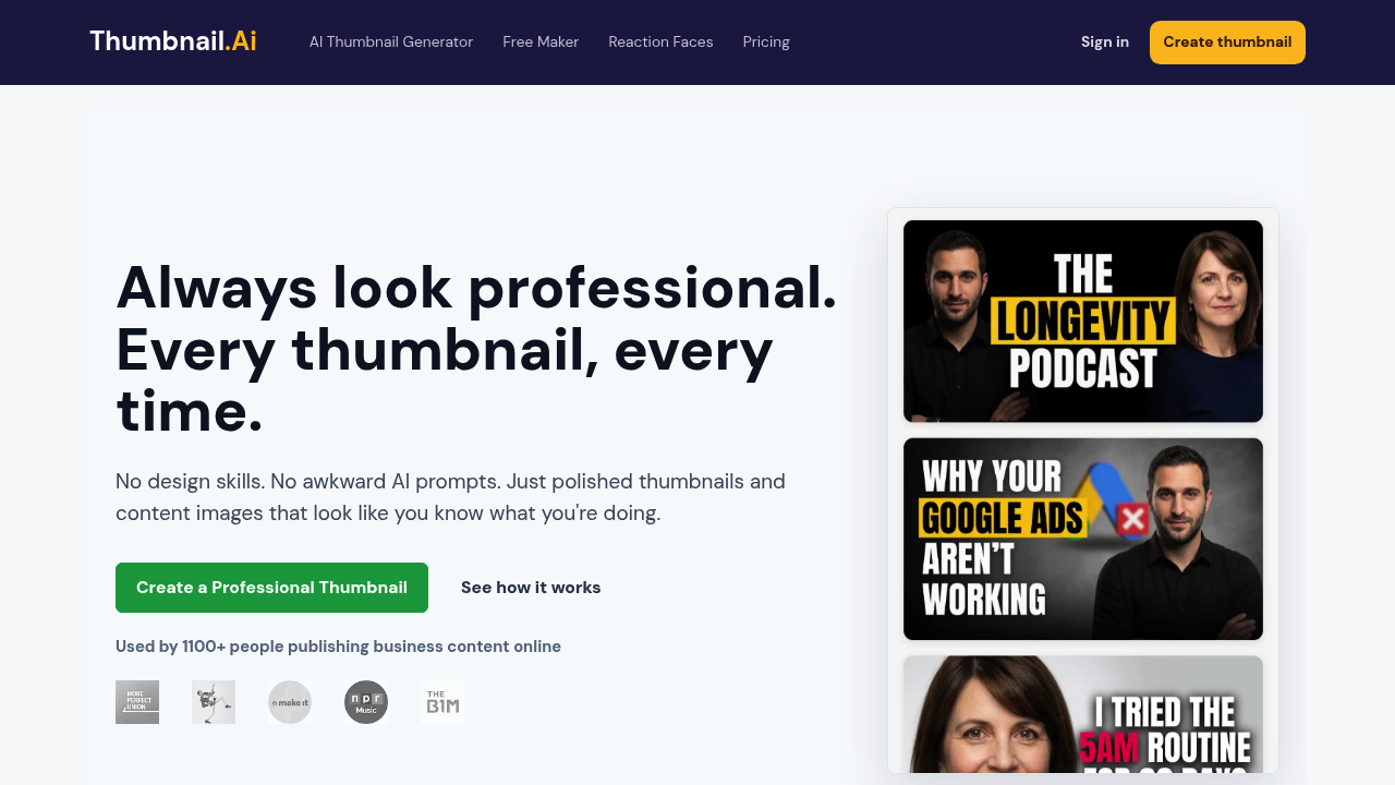 Thumbnail.ai screenshot