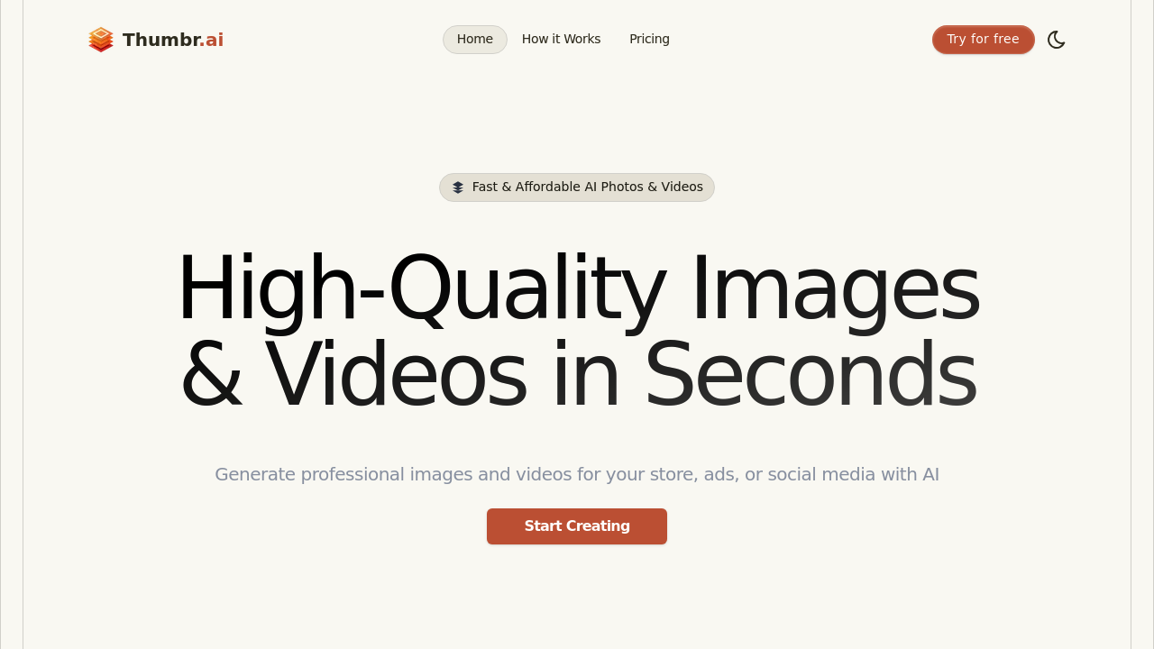Thumbr.ai screenshot