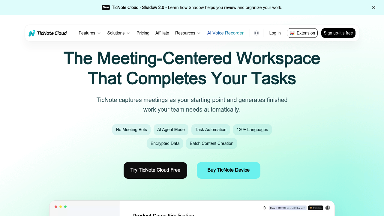 TicNote Cloud screenshot