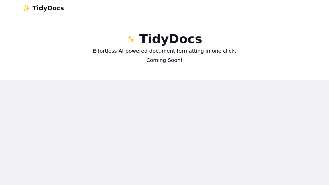 TidyDocs screenshot