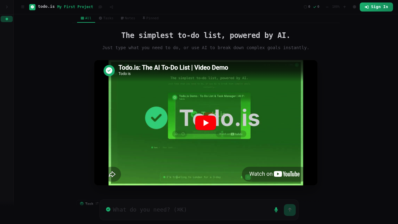 ToDo.is screenshot