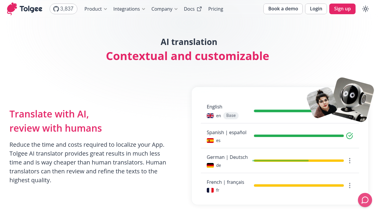 Tolgee AI Translator screenshot