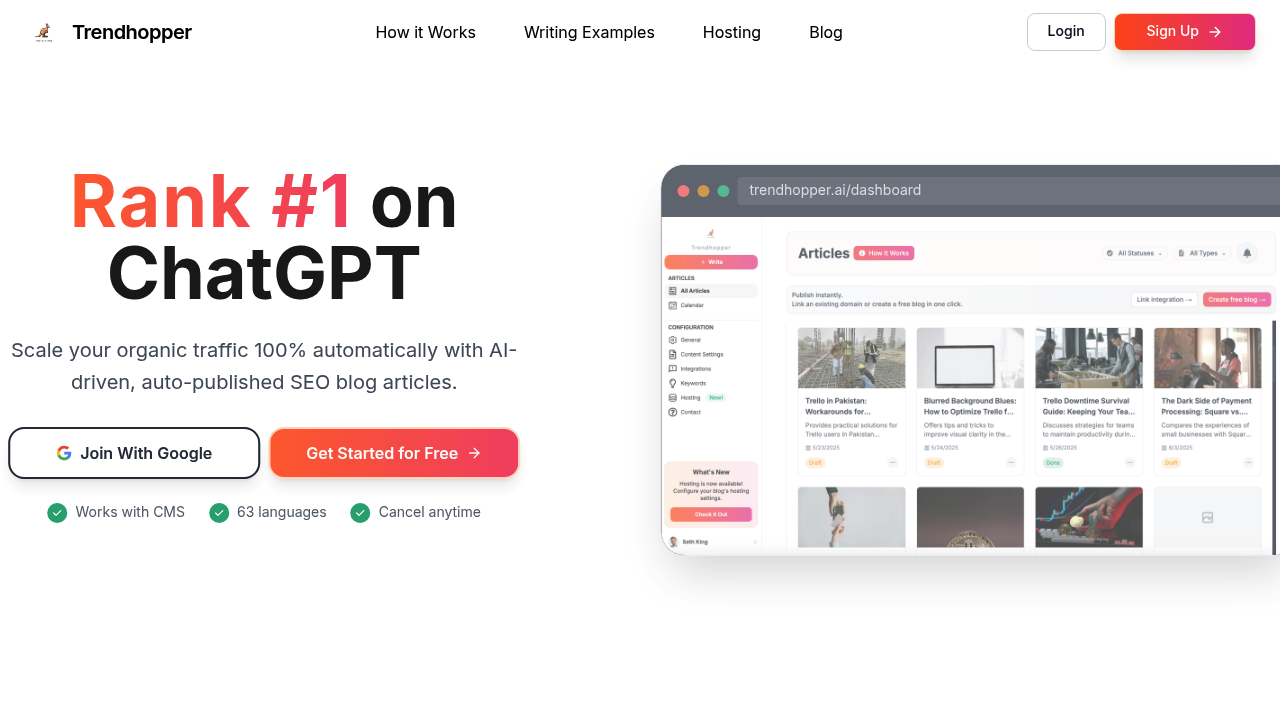 Trendhopper screenshot