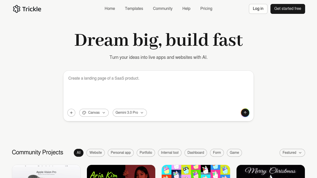 Trickle Magic Canvas screenshot