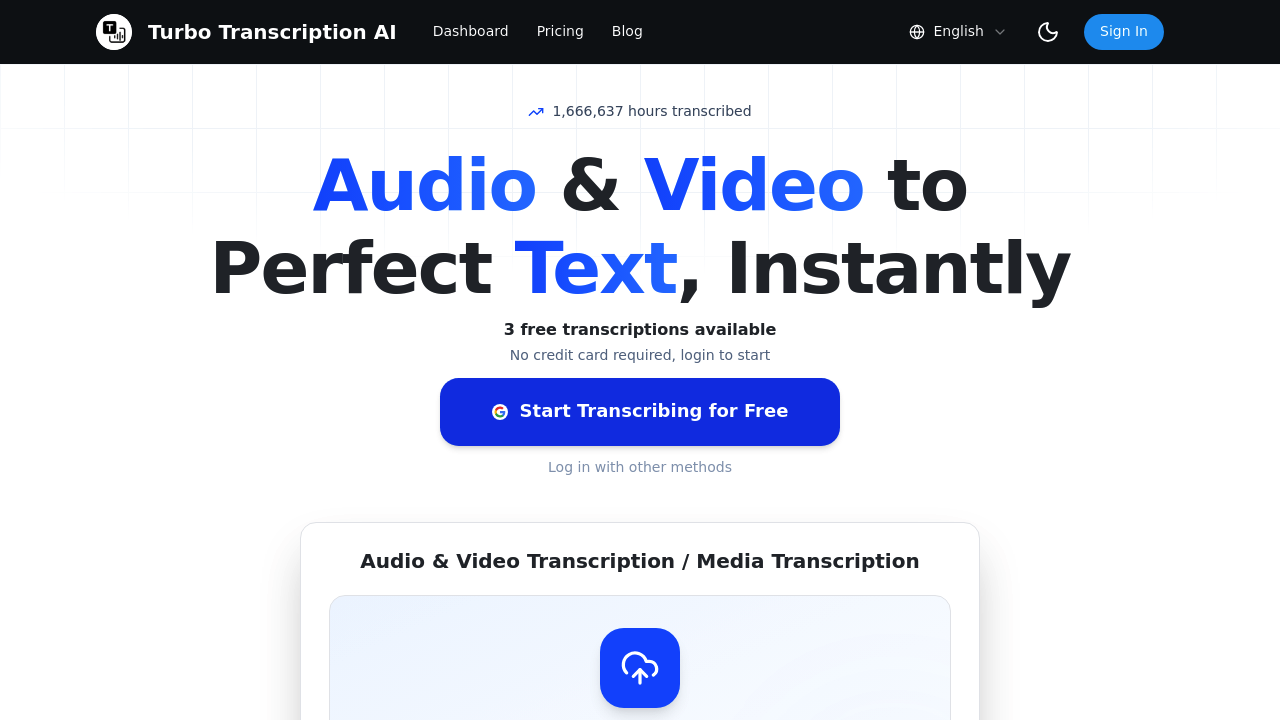 Turbo Transcription AI screenshot