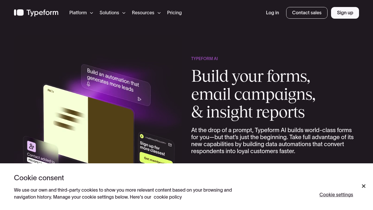 Typeform AI screenshot
