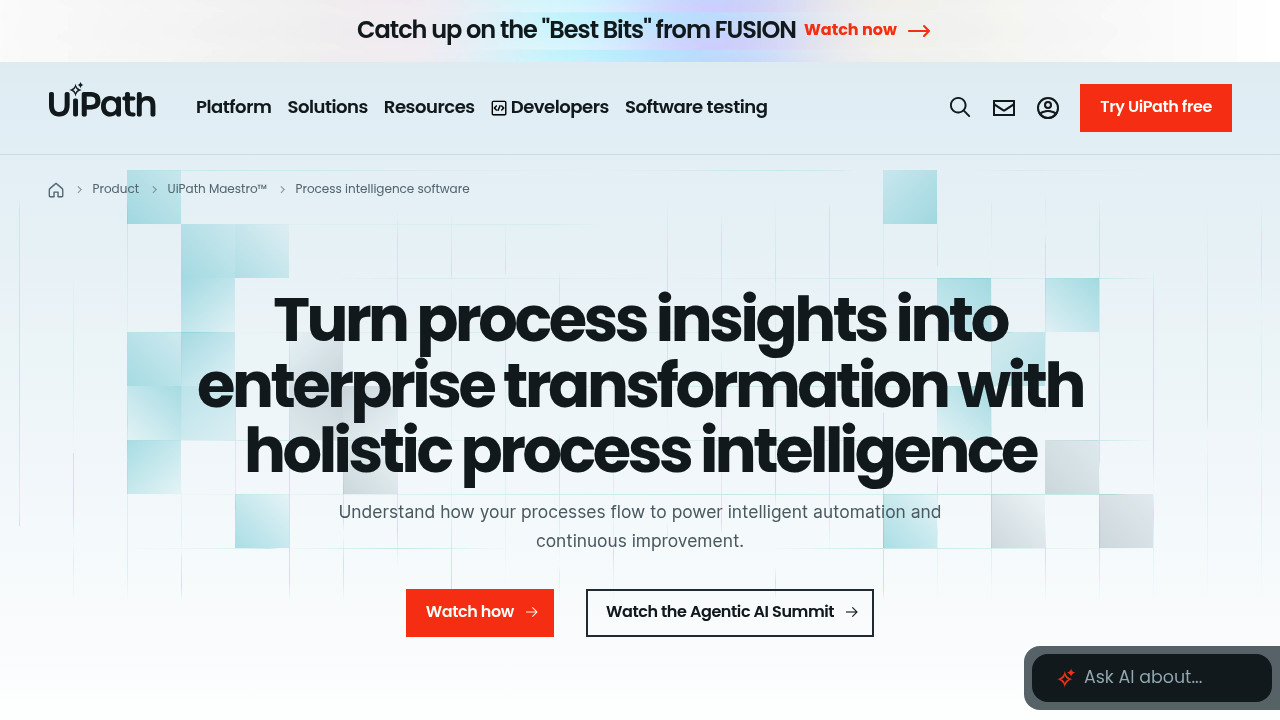 UiPath Process Mining screenshot