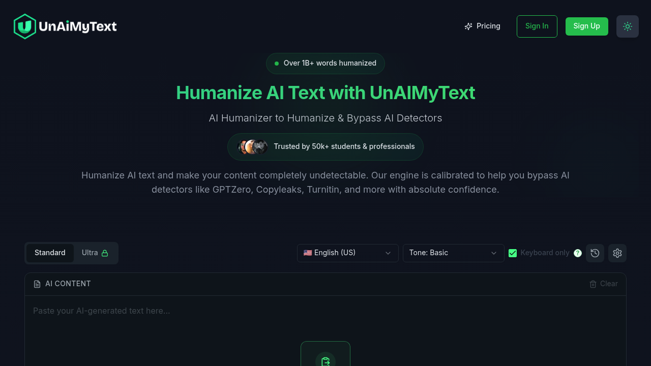 UnAIMyText screenshot