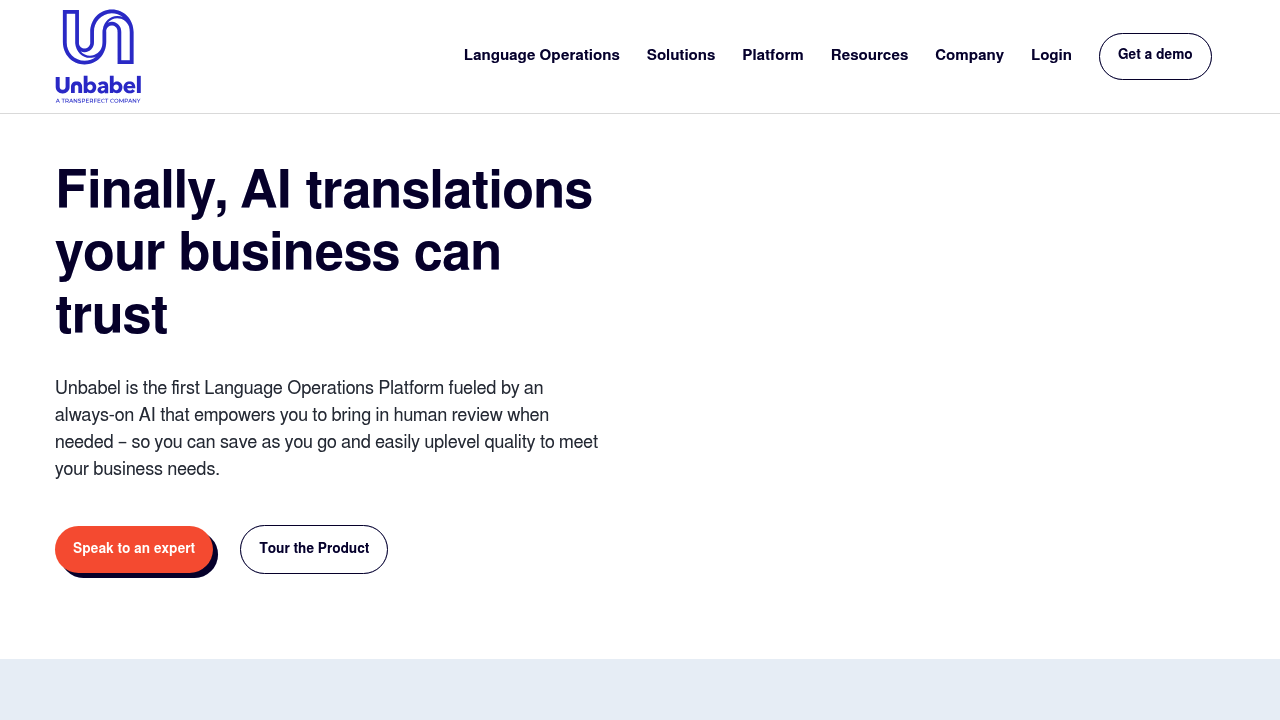 Unbabel screenshot