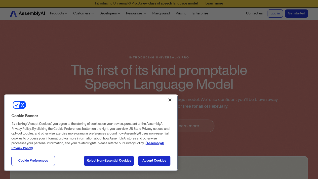 Universal-3 Pro by AssemblyAI screenshot