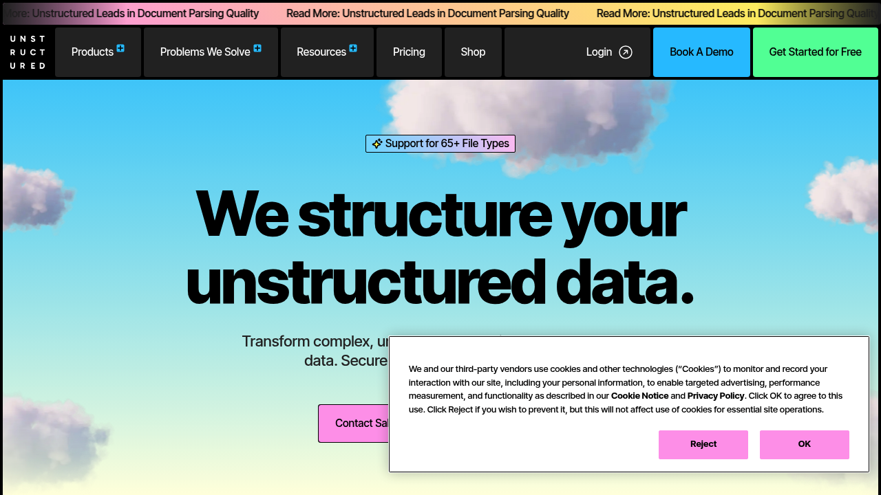 Unstructured screenshot