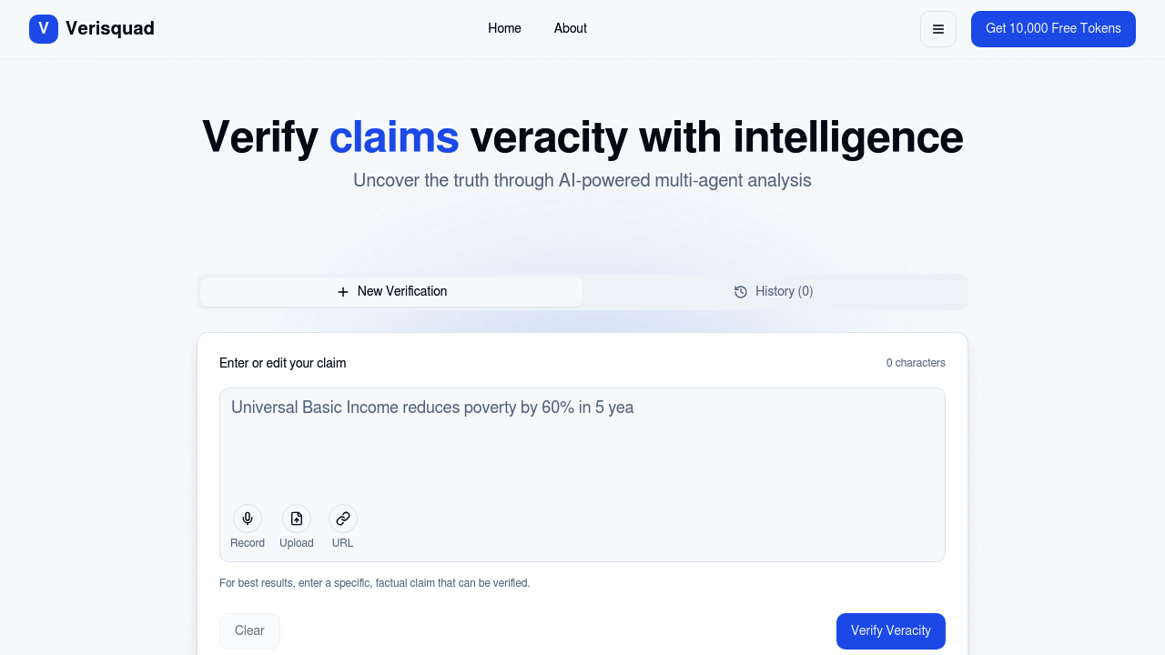 Verisquad screenshot