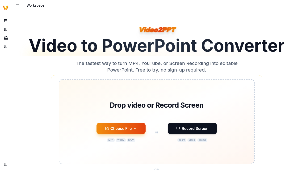Video2PPT screenshot
