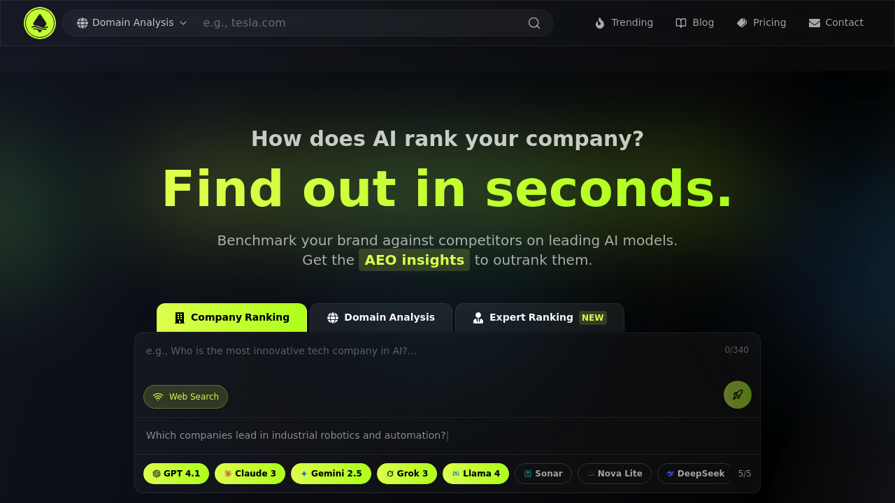 AI Visibility Rank screenshot