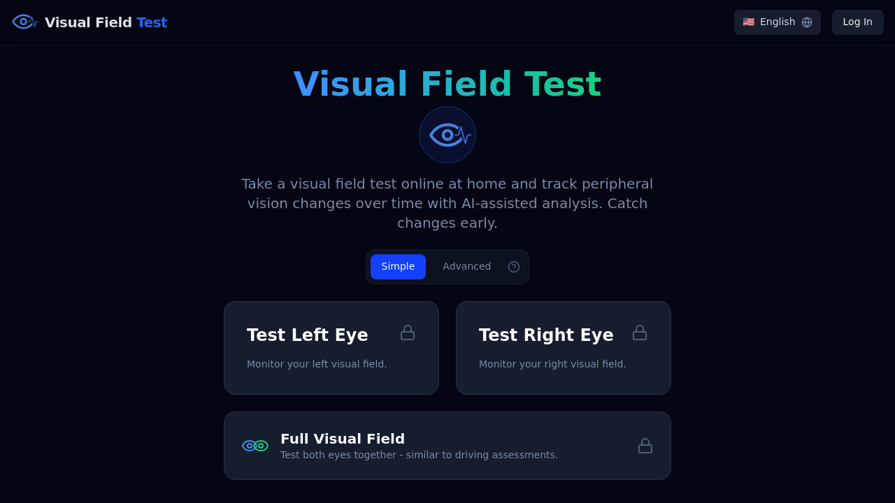 Visual Field Test screenshot