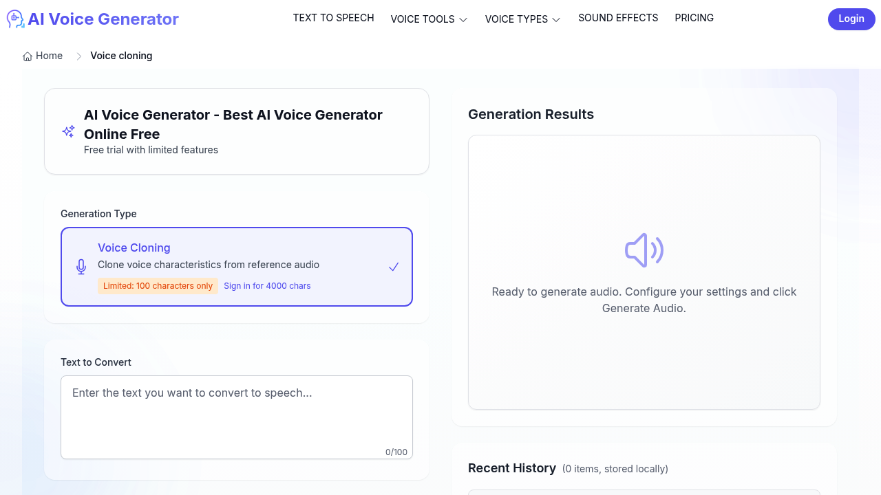 Voice cloning by AIVoiceGen screenshot
