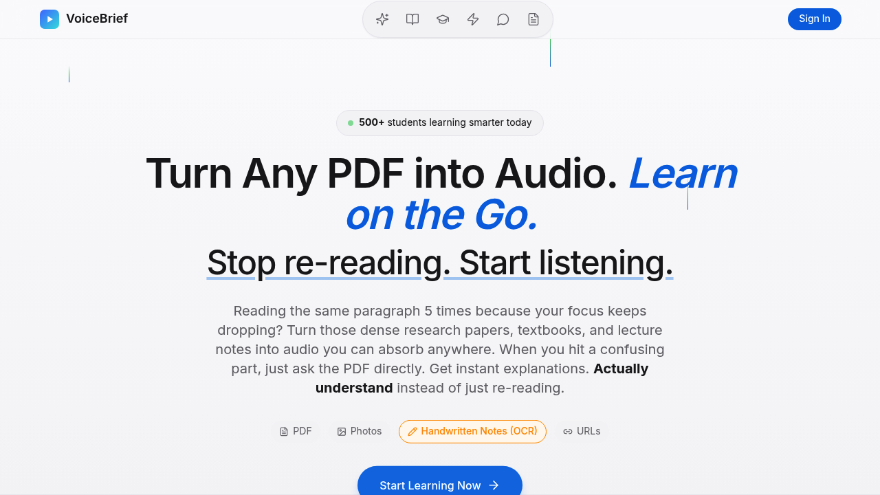 VoiceBrief screenshot