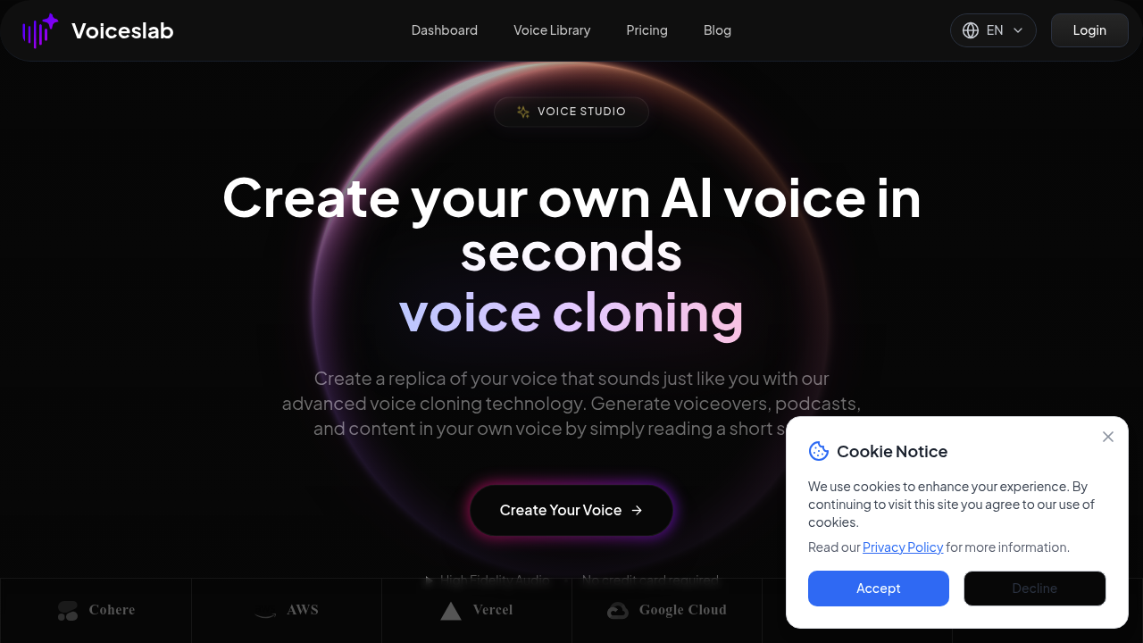 Voiceslab screenshot