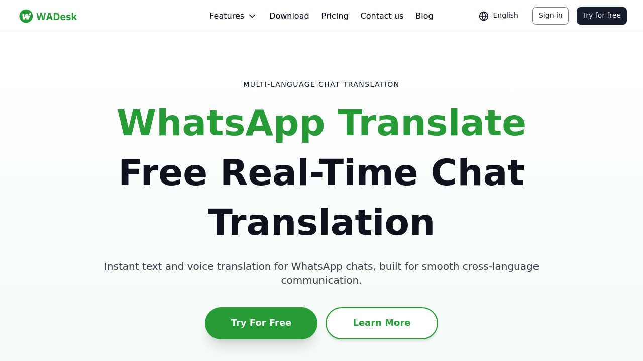 WhatsApp Translate screenshot