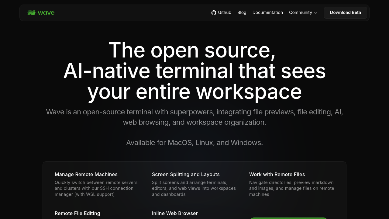 Wave Terminal screenshot