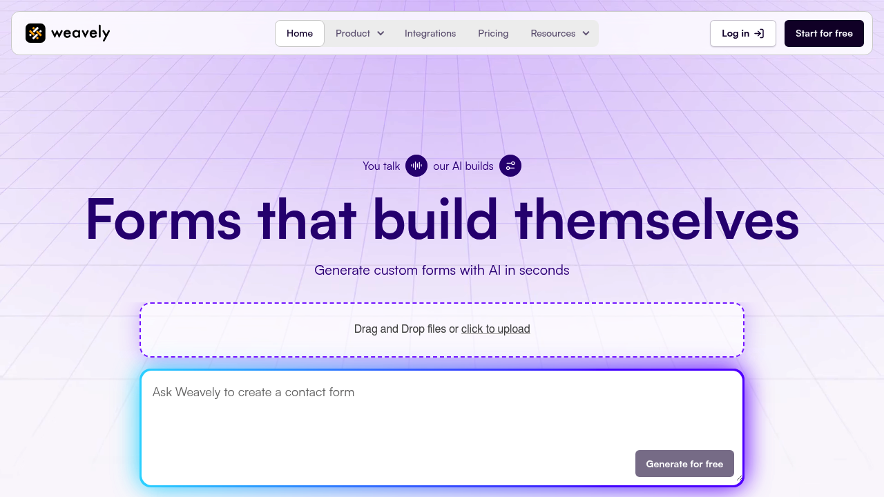 Weavely.ai screenshot