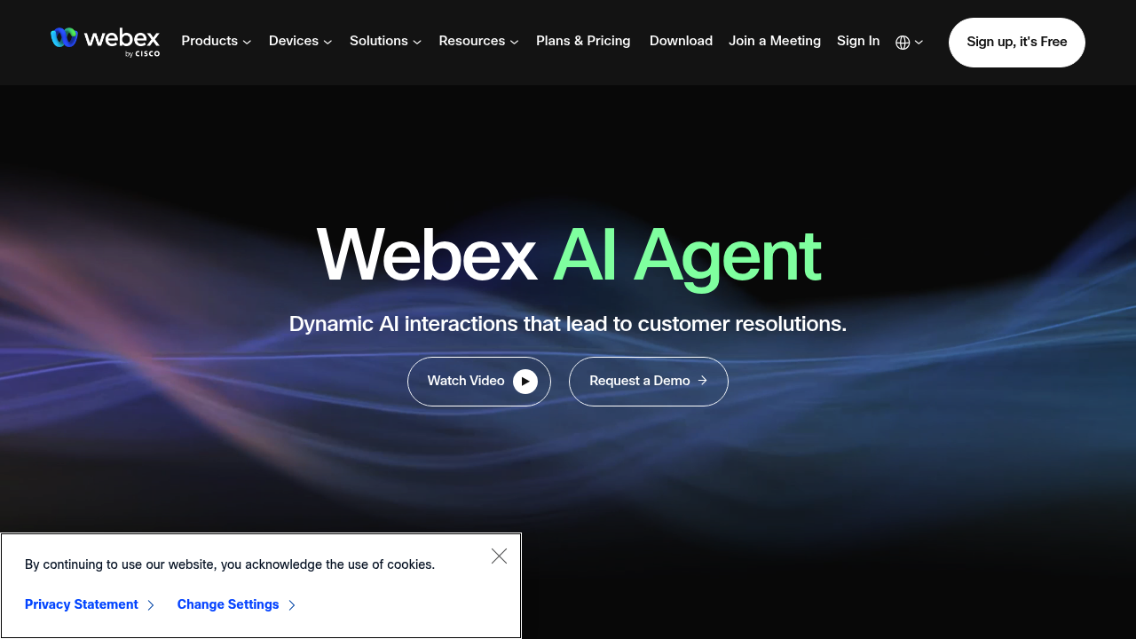 Webex AI Agent screenshot
