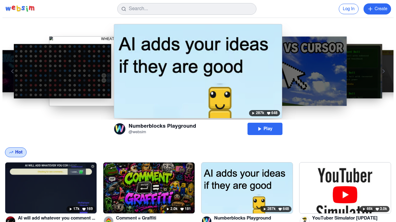 Websim screenshot