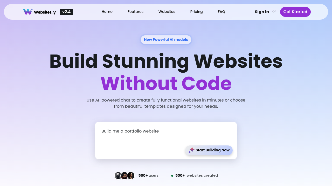 Websites.ly screenshot