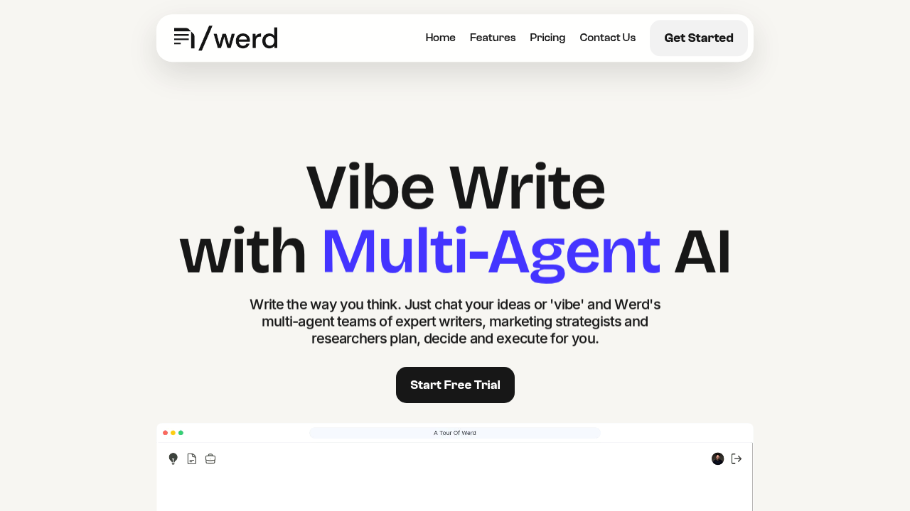 Werd - Vibe Write with Multi-agent AI screenshot