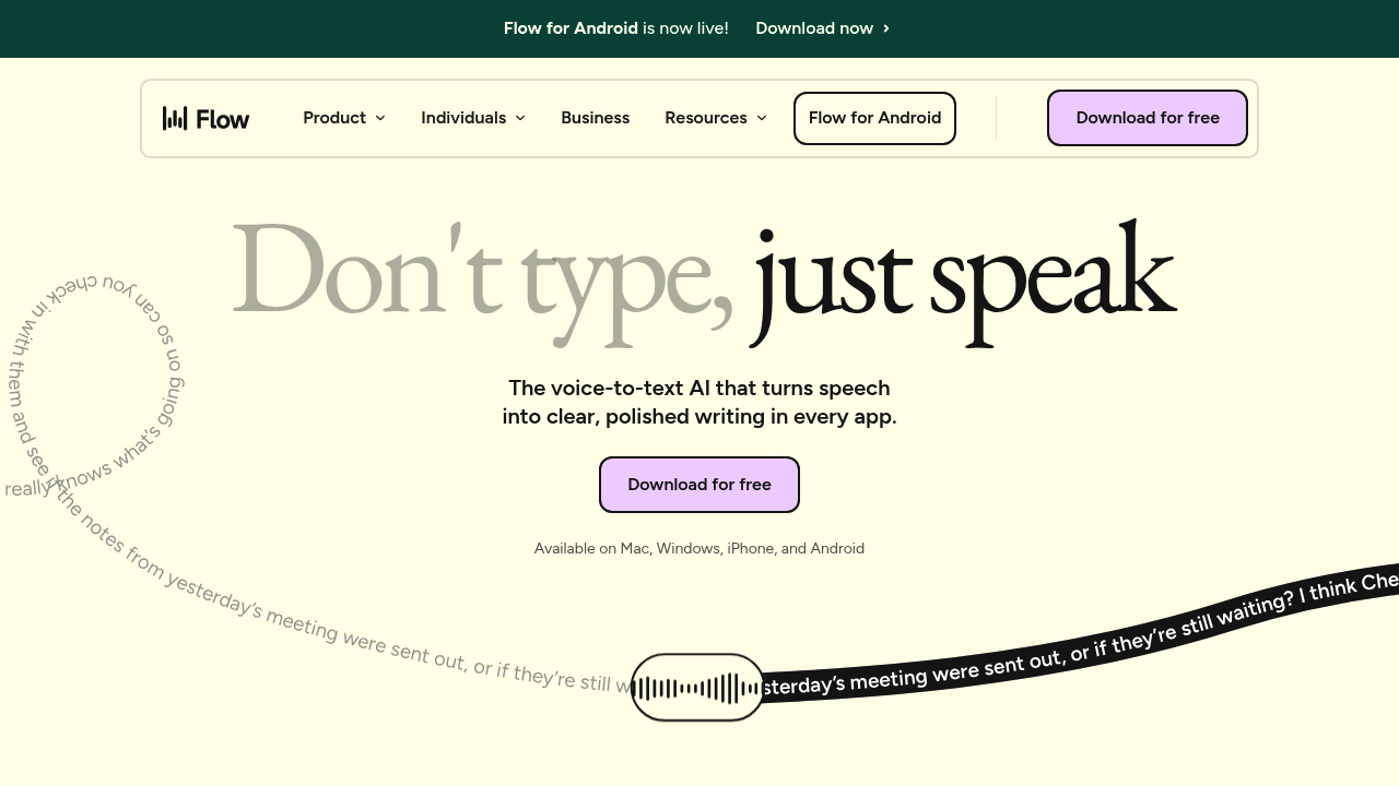 Wispr Flow screenshot