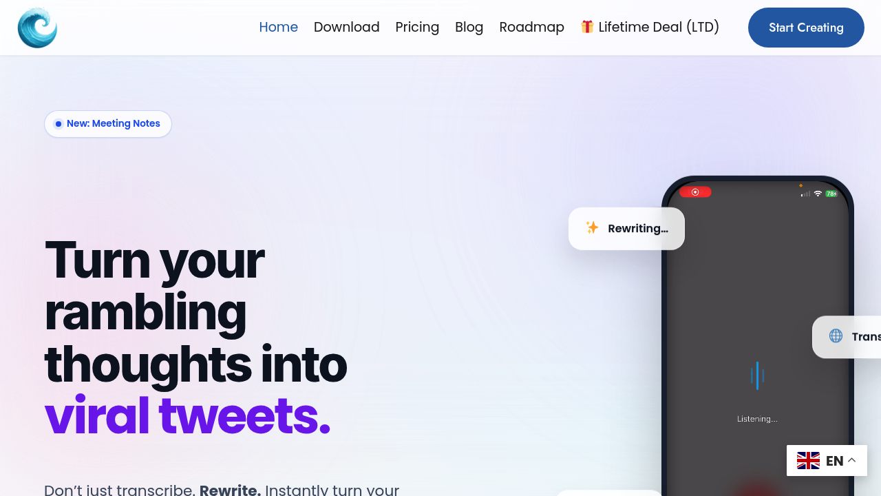 WriteVoice screenshot