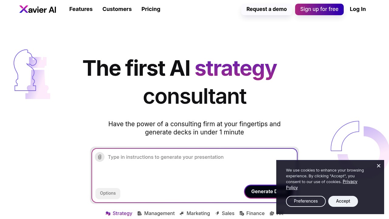 Xavier AI screenshot