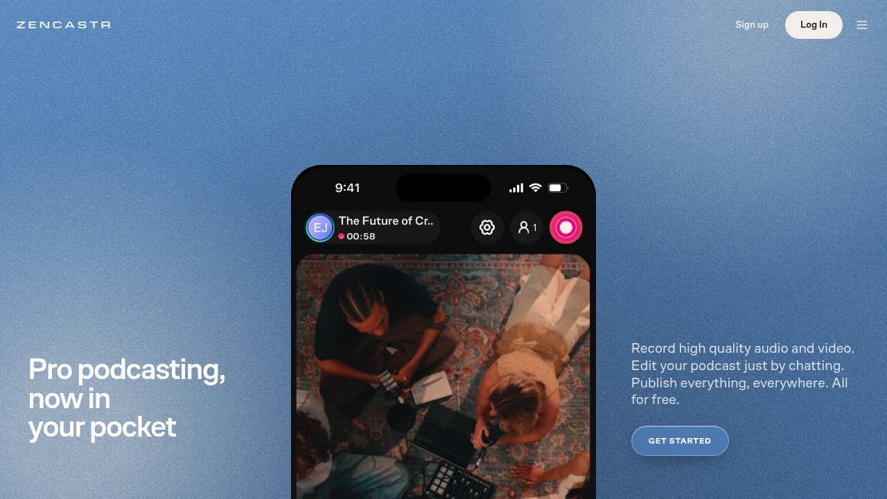 Zencastr screenshot
